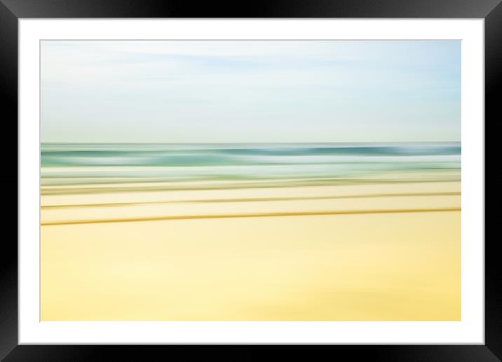 Hayle Beach, St Ives Bay, Cornwall UK. (Abstract,  Framed Mounted Print by Brian Pierce