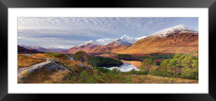 Glen Affric in winter Framed Mounted Print by Mike Johnston
