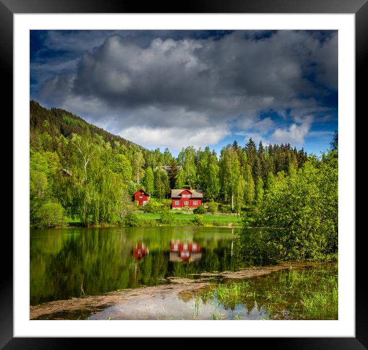 The reflected hous Framed Mounted Print by Hamperium Photography