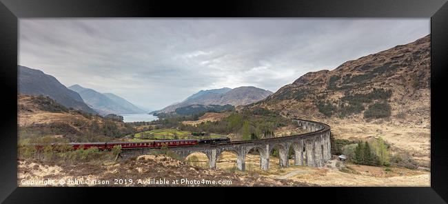 The Majestic Jacobite Train Crossing the Iconic Gl Framed Print by John Carson