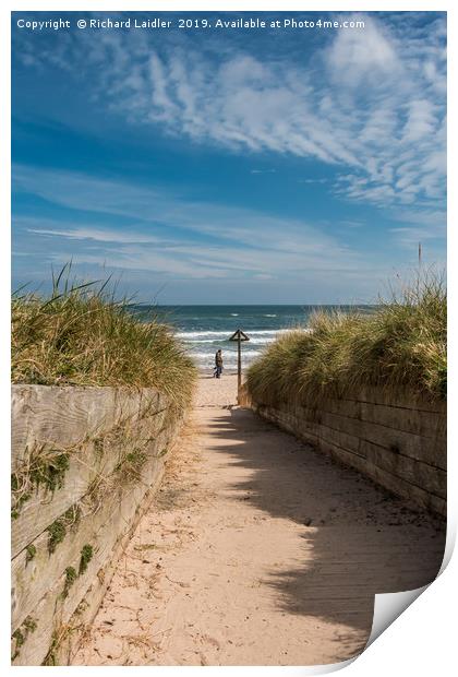 Down to the Beach Print by Richard Laidler