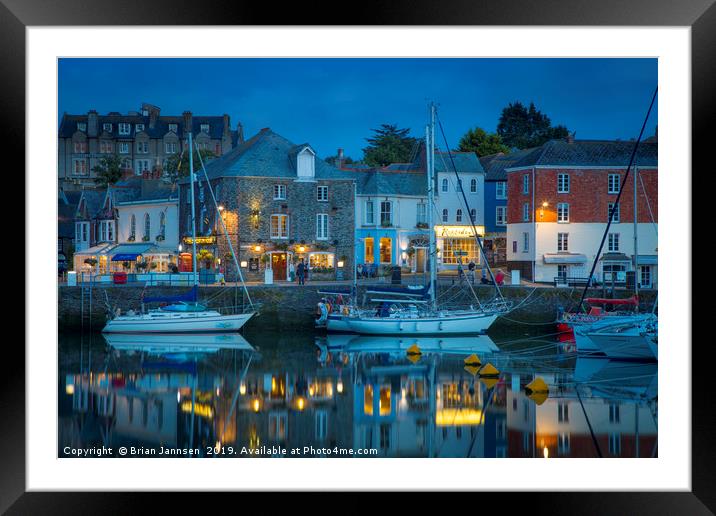 Evening Over Padstow Framed Mounted Print by Brian Jannsen