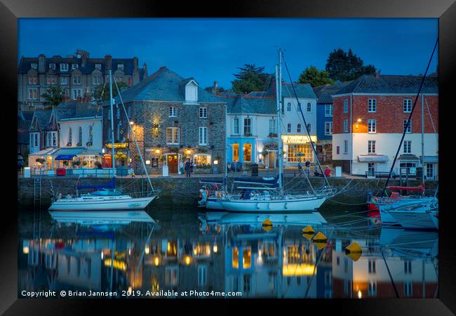 Evening Over Padstow Framed Print by Brian Jannsen