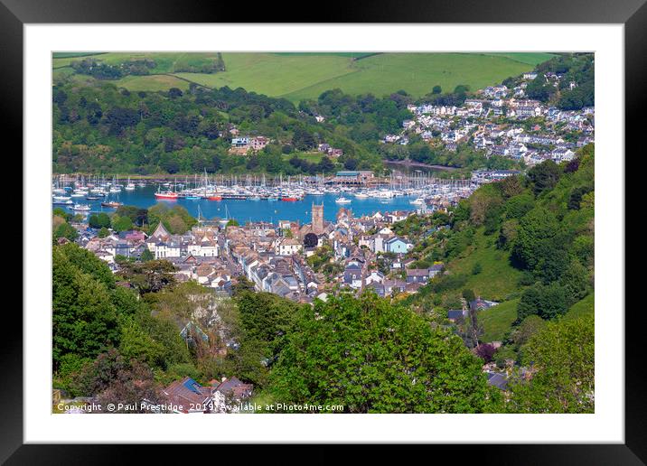 Looking Down on Dartmouth Framed Mounted Print by Paul F Prestidge