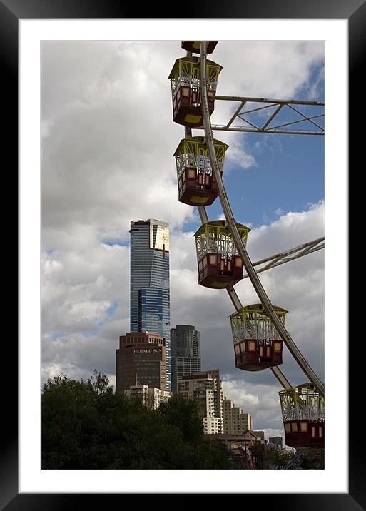 Ferris Wheel Framed Mounted Print by Bob Johnson