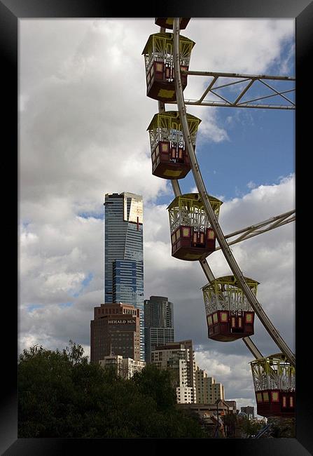 Ferris Wheel Framed Print by Bob Johnson