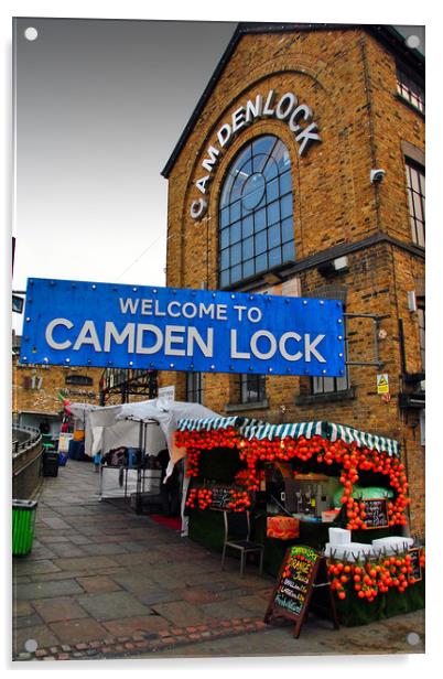 Camden Lock Market London NW1 England Acrylic by Andy Evans Photos