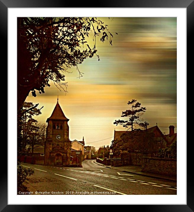 The Clock Tower Framed Mounted Print by Heather Goodwin