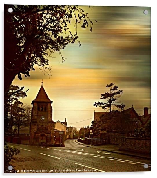 The Clock Tower Acrylic by Heather Goodwin