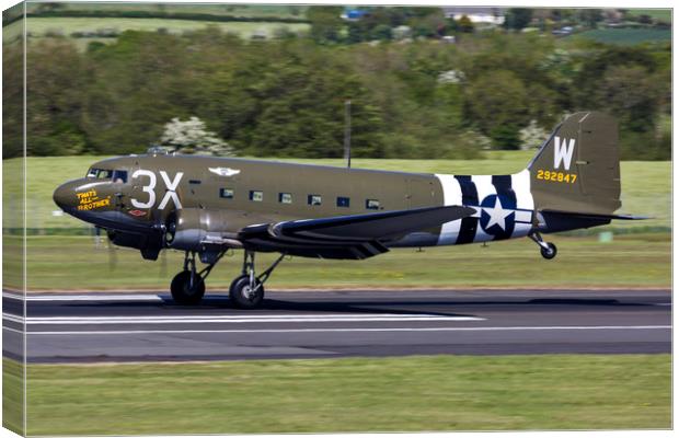 C47A Sytrain Thats All Brother Canvas Print by Derek Beattie