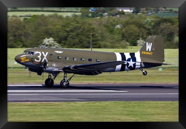 C47A Sytrain Thats All Brother Framed Print by Derek Beattie