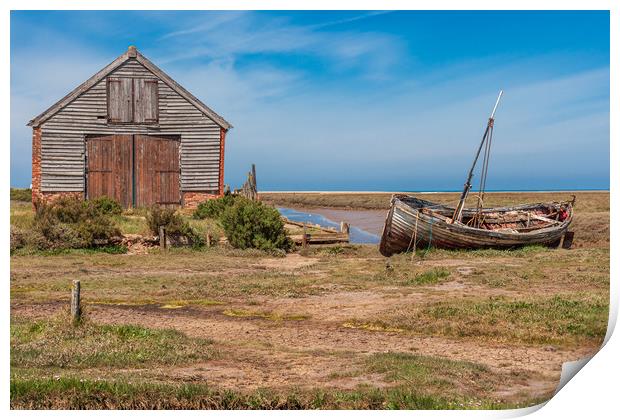 The Old Boat Shed Print by Kevin Snelling