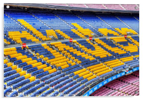 Nou Camp Stadium Seating  Acrylic by David Pyatt
