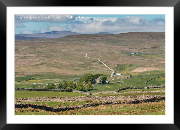 Over Langdon Beck to Great Dun Fell Framed Mounted Print by Richard Laidler