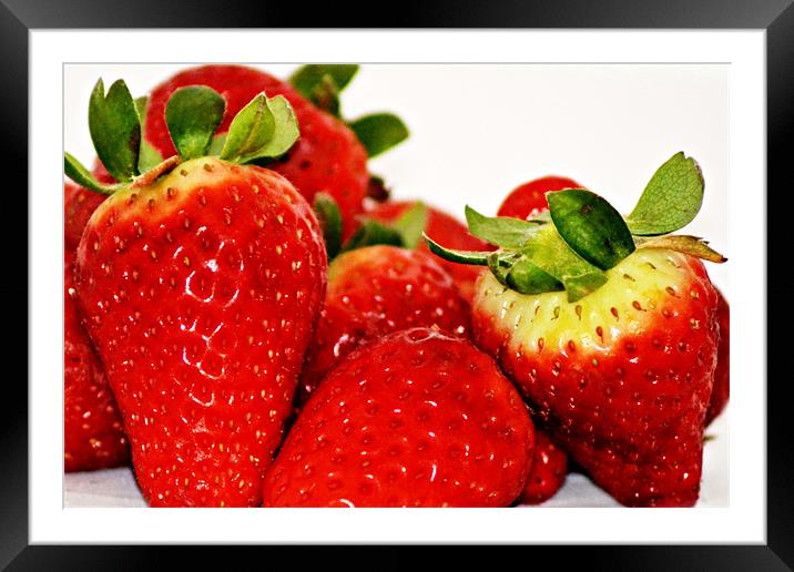 Strawberries..27th Feb 2011 Framed Mounted Print by Donna Collett