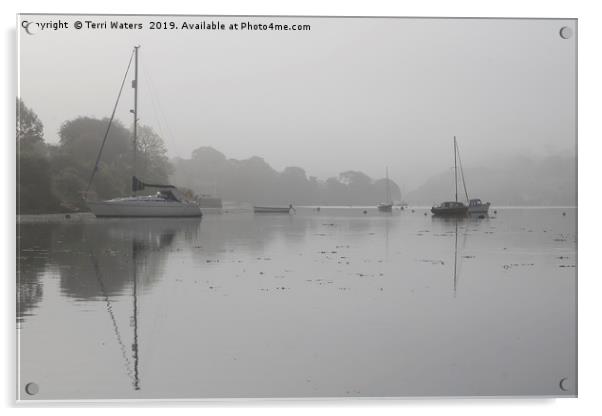 Mylor In The Mist Acrylic by Terri Waters