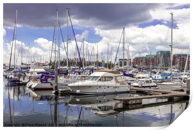 Ipswich Marina Print by Dave Angood