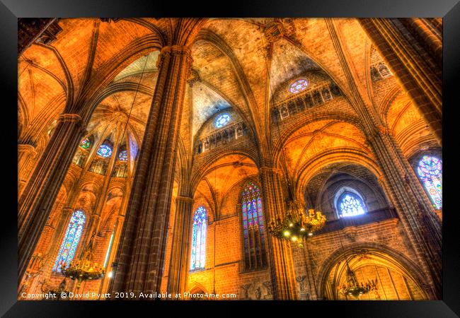 Barcelona Cathedral Framed Print by David Pyatt