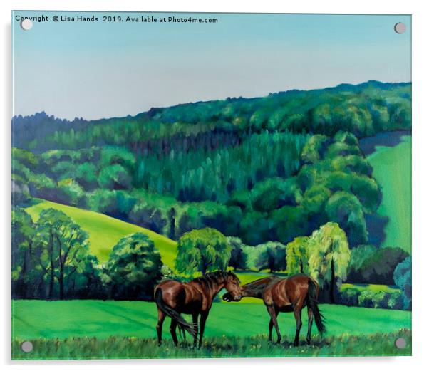 Summer Grazing: Triptych (Left) Acrylic by Lisa Hands