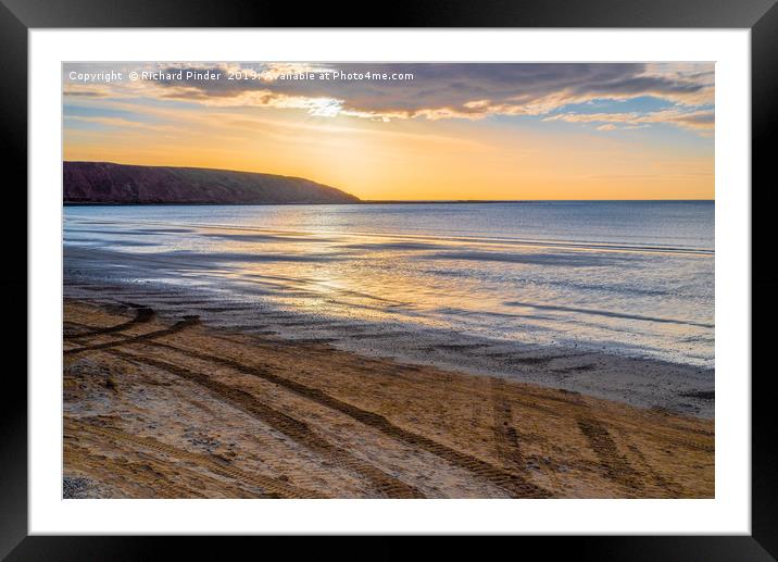 Filey Brigg Framed Mounted Print by Richard Pinder