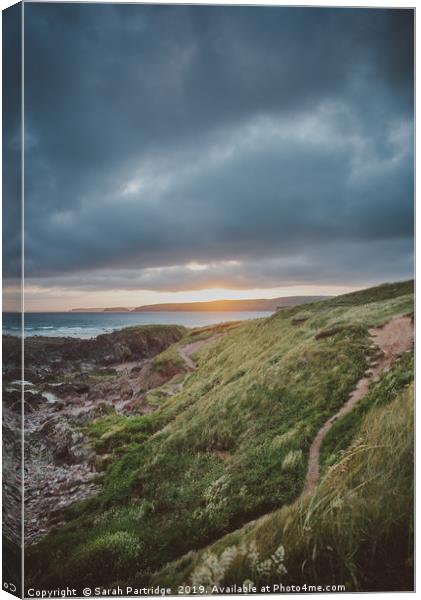 Freshwater West Canvas Print by Sarah Partridge