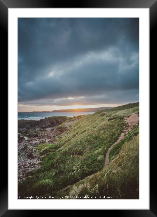 Freshwater West Framed Mounted Print by Sarah Partridge