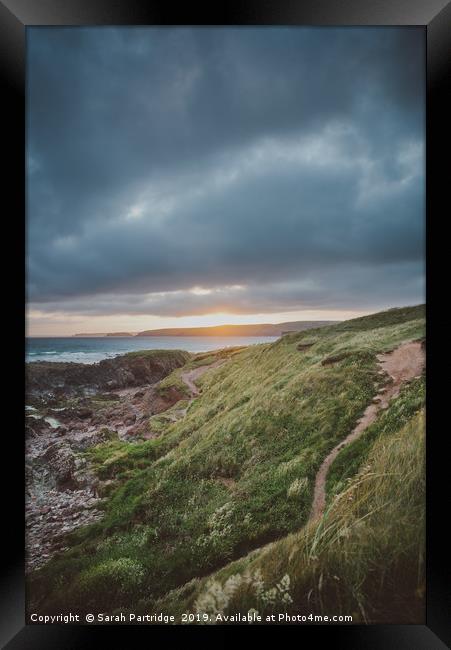 Freshwater West Framed Print by Sarah Partridge