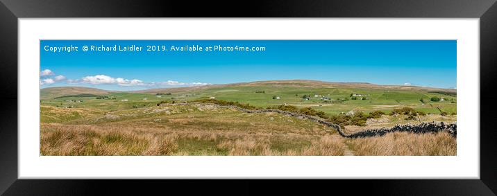 Upper Teesdale Panorama, Langdon Beck to Forest Framed Mounted Print by Richard Laidler