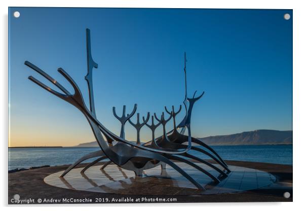 Sun Voyager, Reykjavik, Iceland Acrylic by Andrew McConochie