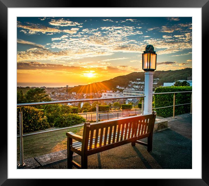 Sunset view from National Library of Wales. Framed Mounted Print by Rhodri Jones