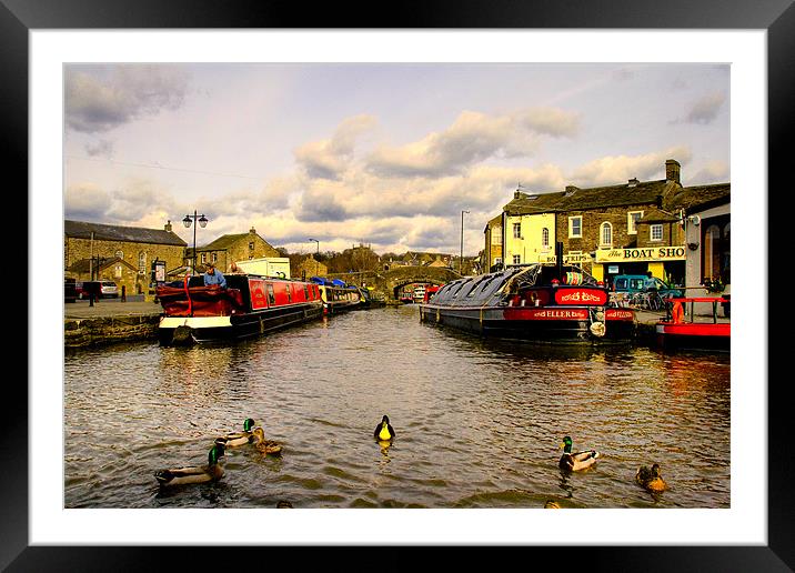 Canal Junction Framed Mounted Print by Brian Beckett