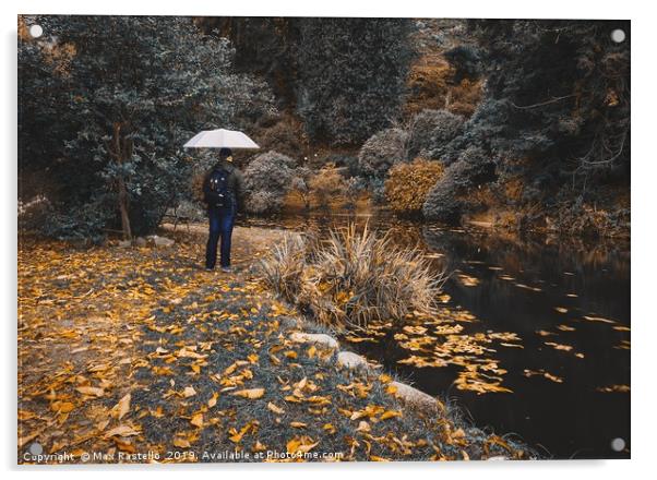Rain man in the autumn Acrylic by Max Rastello