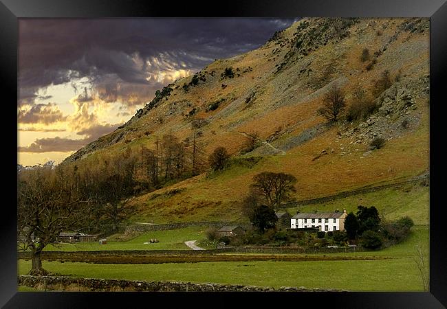 Little House in the lake District Framed Print by Brian Beckett