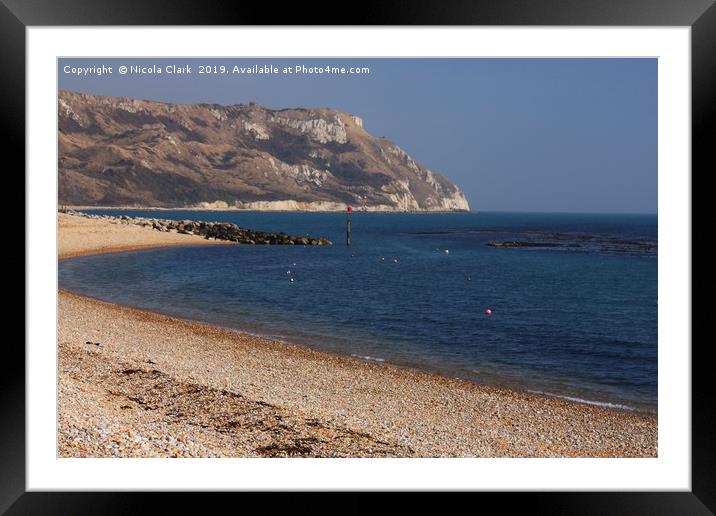 Ringstead Bay Framed Mounted Print by Nicola Clark