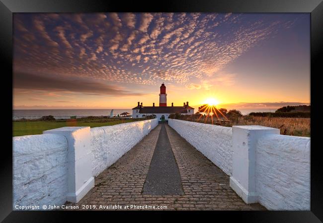 The Majestic and Innovative Souter Lighthouse Framed Print by John Carson