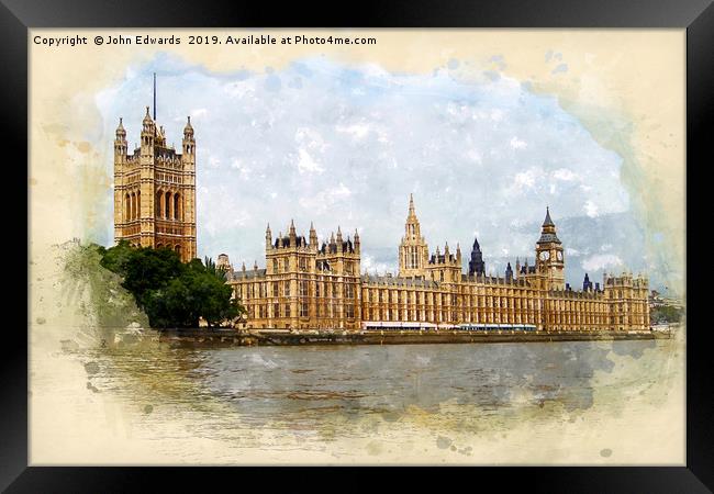 The Palace of Westminster Framed Print by John Edwards