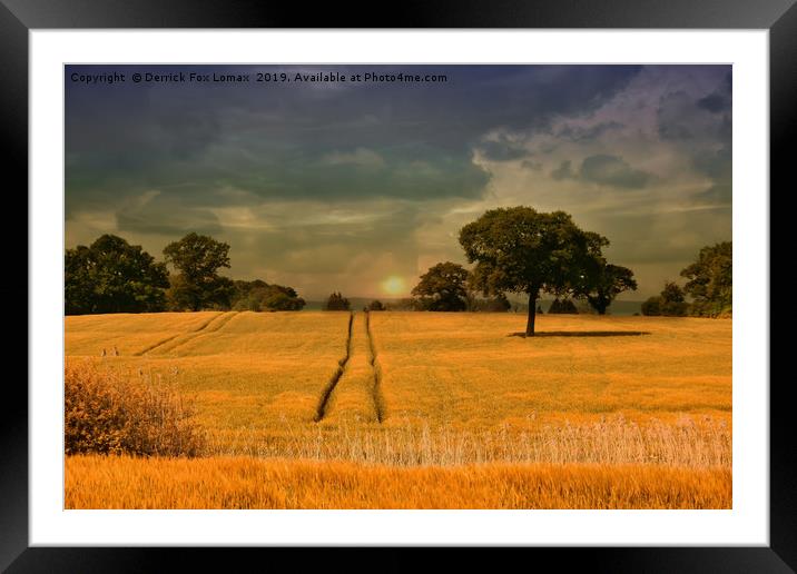 Cheshire Sunset Framed Mounted Print by Derrick Fox Lomax