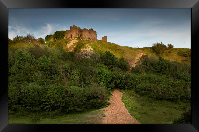 The ruins of Pennard Castle Framed Print by Leighton Collins