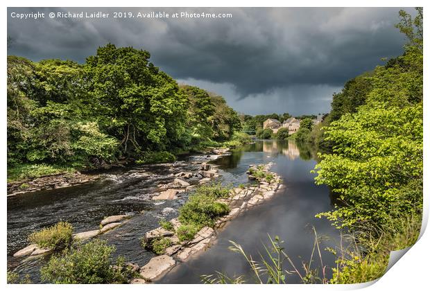 Dramatic Light on the Tees at Barnard Castle Print by Richard Laidler