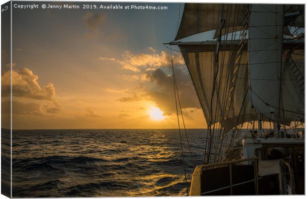 1000 Miles from Anywhere - Lord Nelson Sails Canvas Print by Jenny Martin