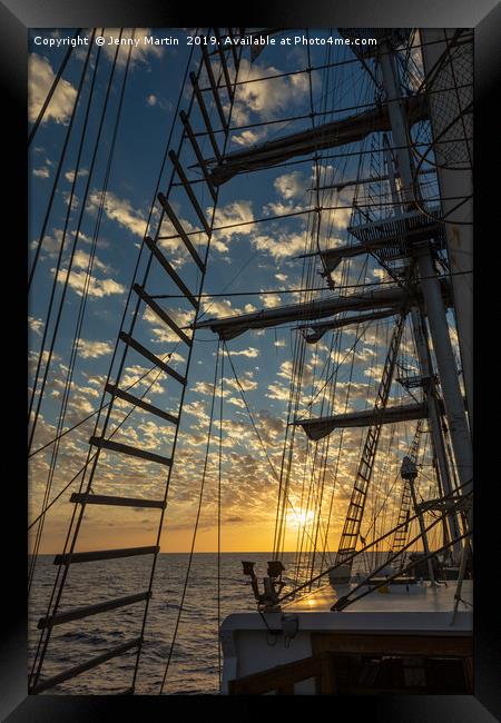 1000 Miles from Anywhere - Lord Nelson Rigging Framed Print by Jenny Martin