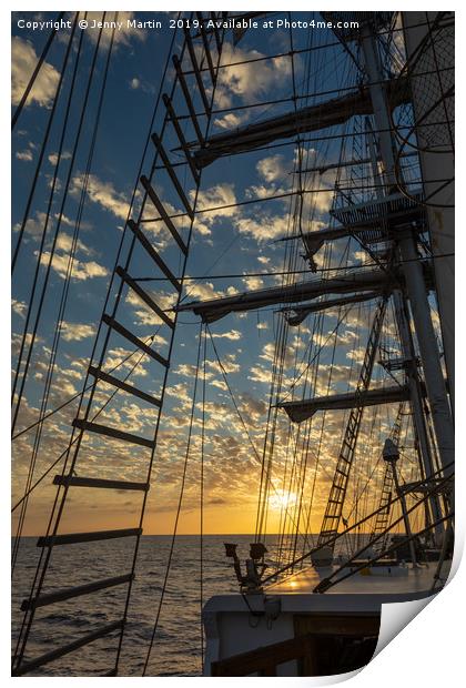 1000 Miles from Anywhere - Lord Nelson Rigging Print by Jenny Martin