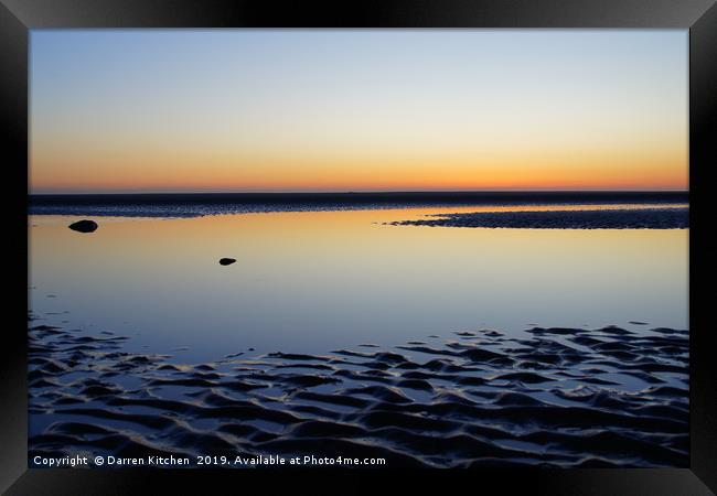 puddle on the sea                   Framed Print by Darren Kitchen