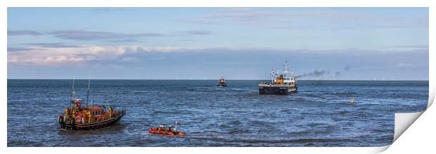 Islay Trader refloated on high tide. Print by Ernie Jordan