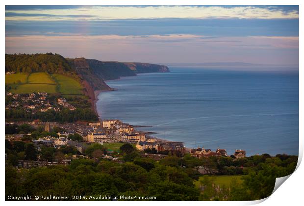 Sidmouth after the storm Print by Paul Brewer