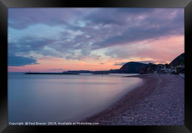 Evening in Sidmouth Framed Print by Paul Brewer