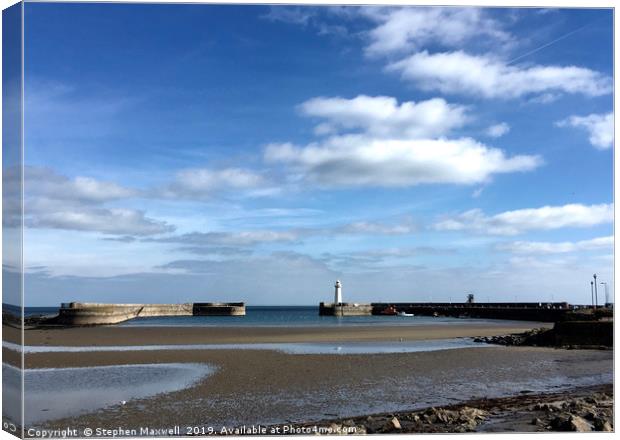 Low Tide Donaghadee Canvas Print by Stephen Maxwell