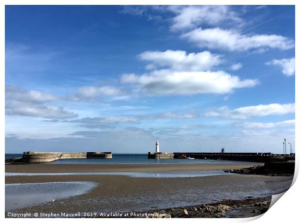 Low Tide Donaghadee Print by Stephen Maxwell
