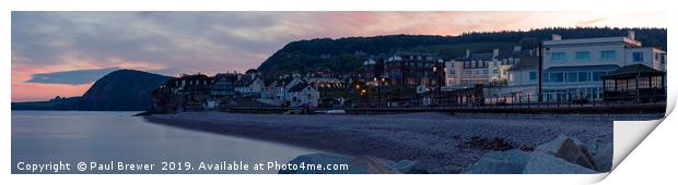 Evening in Sidmouth Print by Paul Brewer