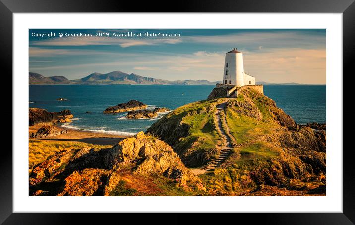 Twr Mawr Lighthouse Anglesey Framed Mounted Print by Kevin Elias